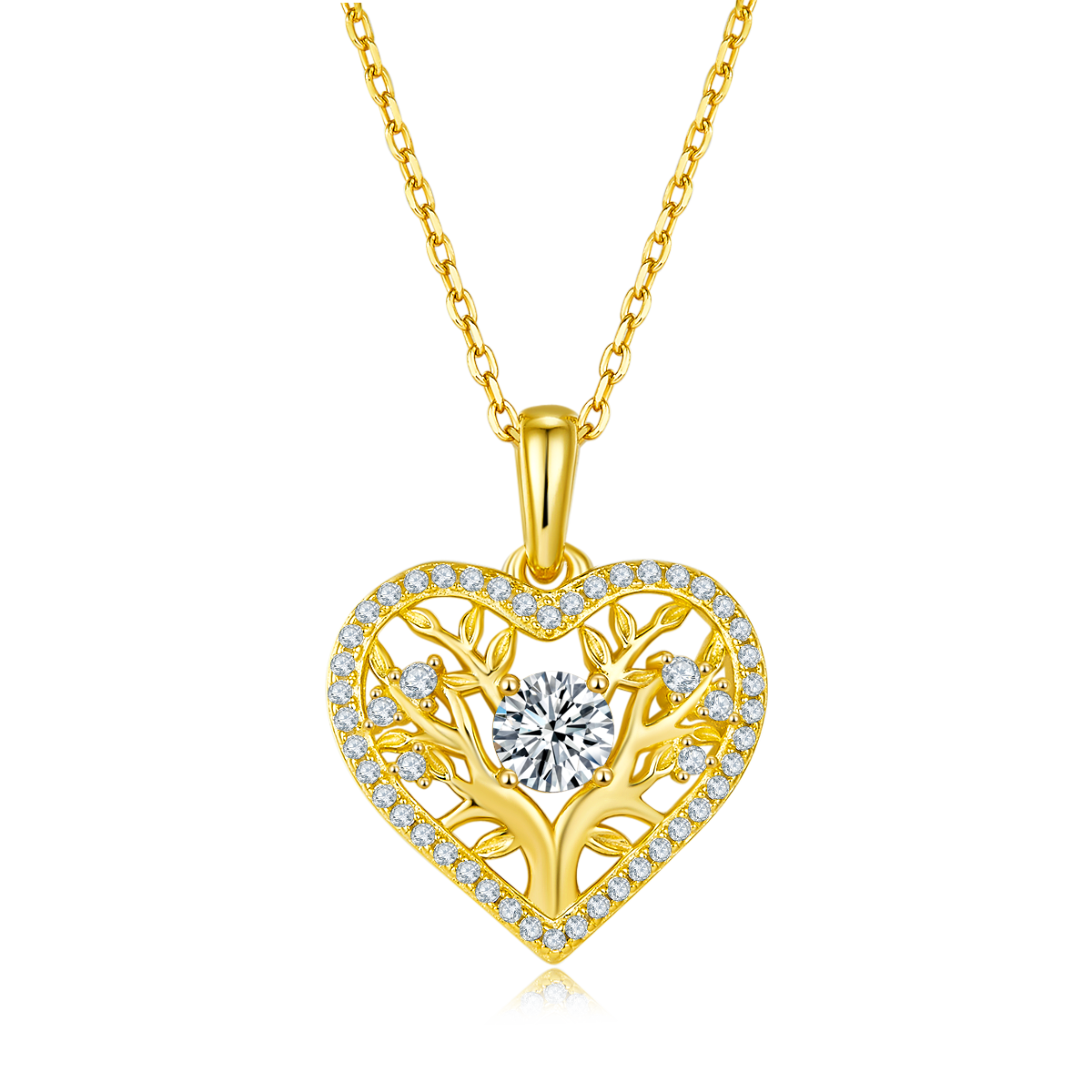 Tree of Life Love Pendant S925 Silver Moissanite Grade D 0.78CT